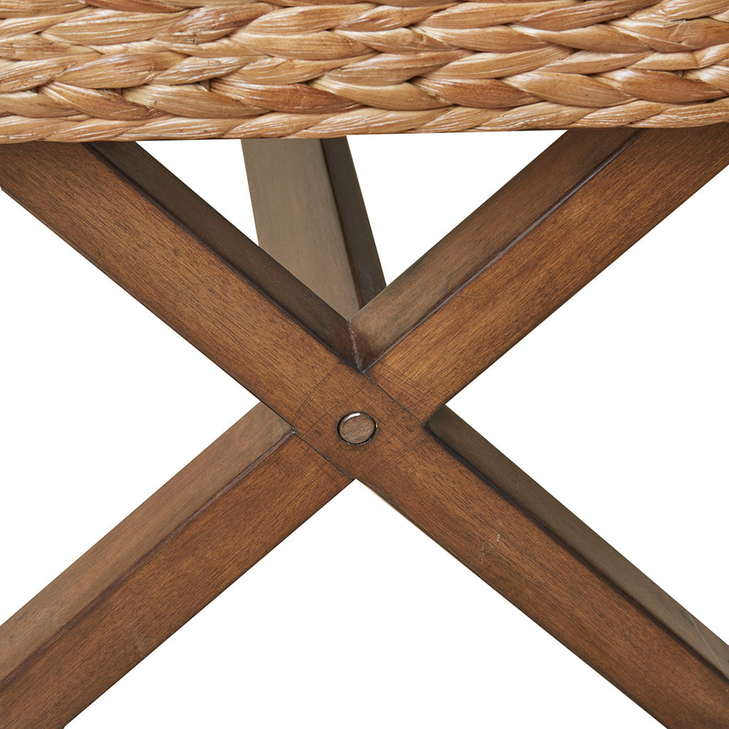 Seadrift Hand-woven Water Hyacinth Accent Bench