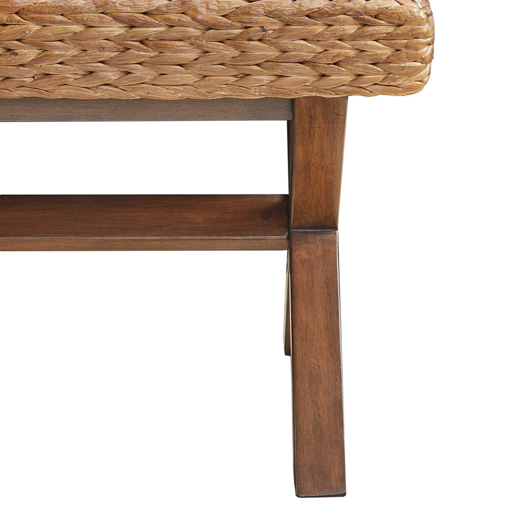 Seadrift Hand-woven Water Hyacinth Accent Bench