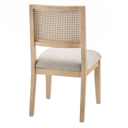 Kelly Rattan & Wood Dining Chair (Pack of 2)