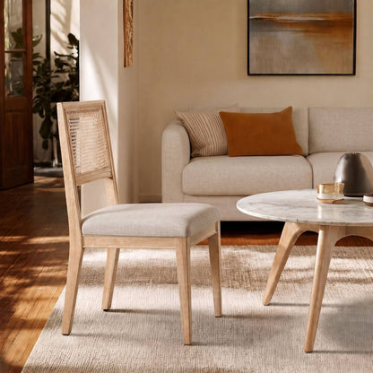 Kelly Rattan & Wood Dining Chair (Pack of 2)