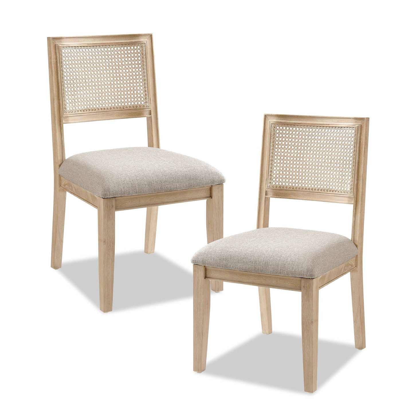 Kelly Rattan & Wood Dining Chair (Pack of 2)