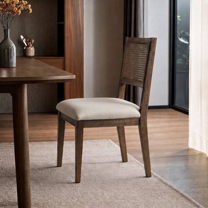 Kelly Rattan & Wood Dining Chair (Pack of 2)