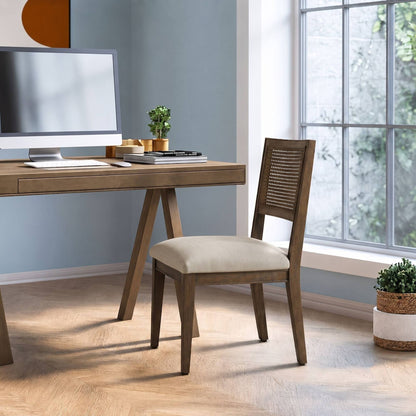 Kelly Rattan & Wood Dining Chair (Pack of 2)