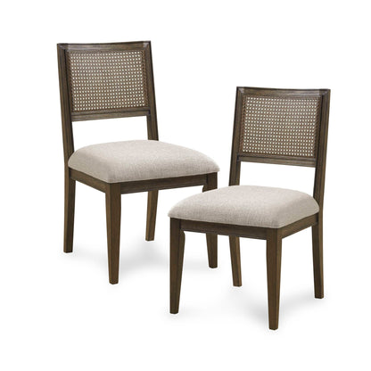 Kelly Rattan & Wood Dining Chair (Pack of 2)