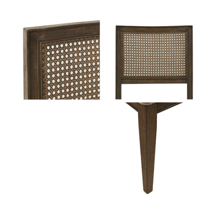Kelly Rattan & Wood Dining Chair (Pack of 2)