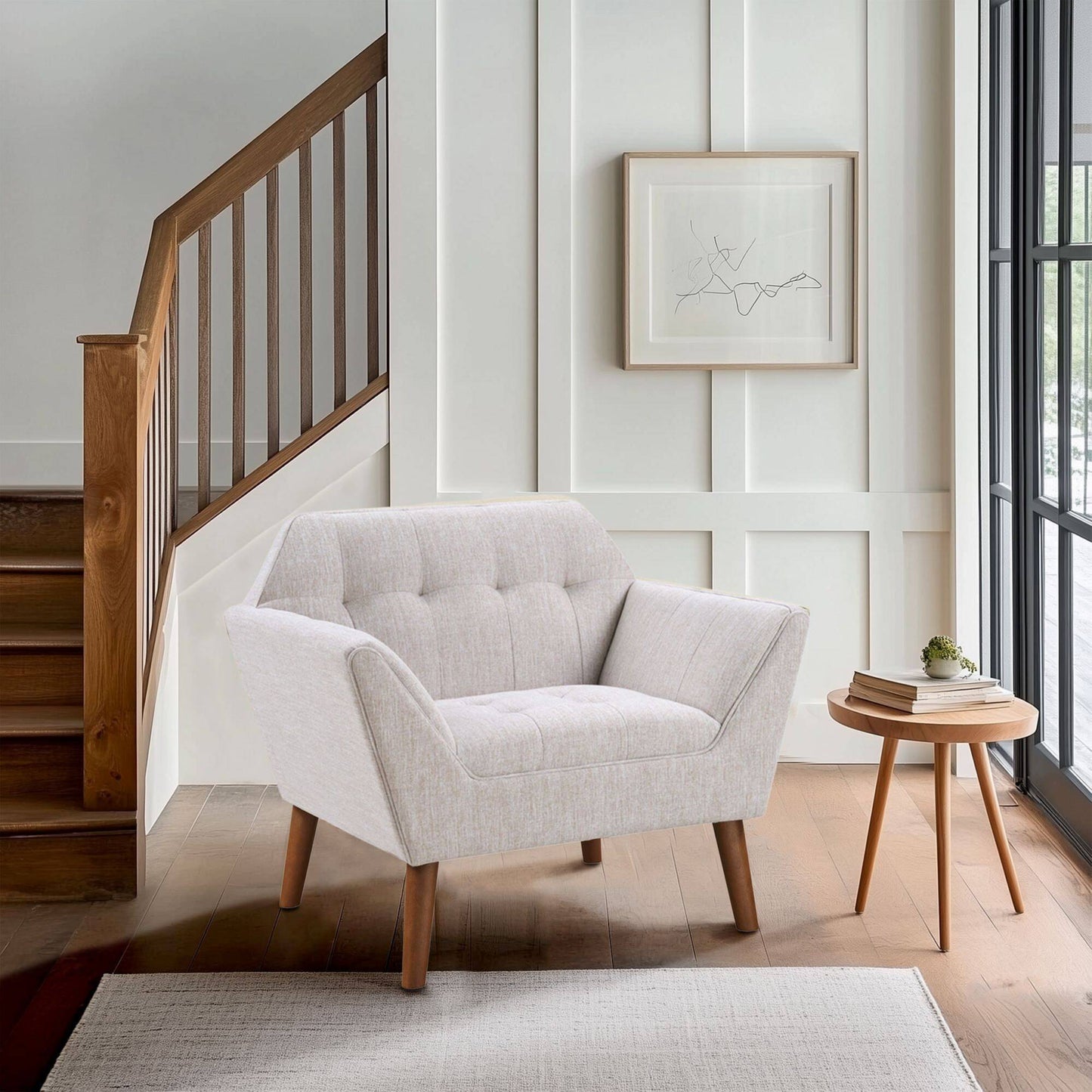 Newport Wide Mid-Century Modern Lounge Chair