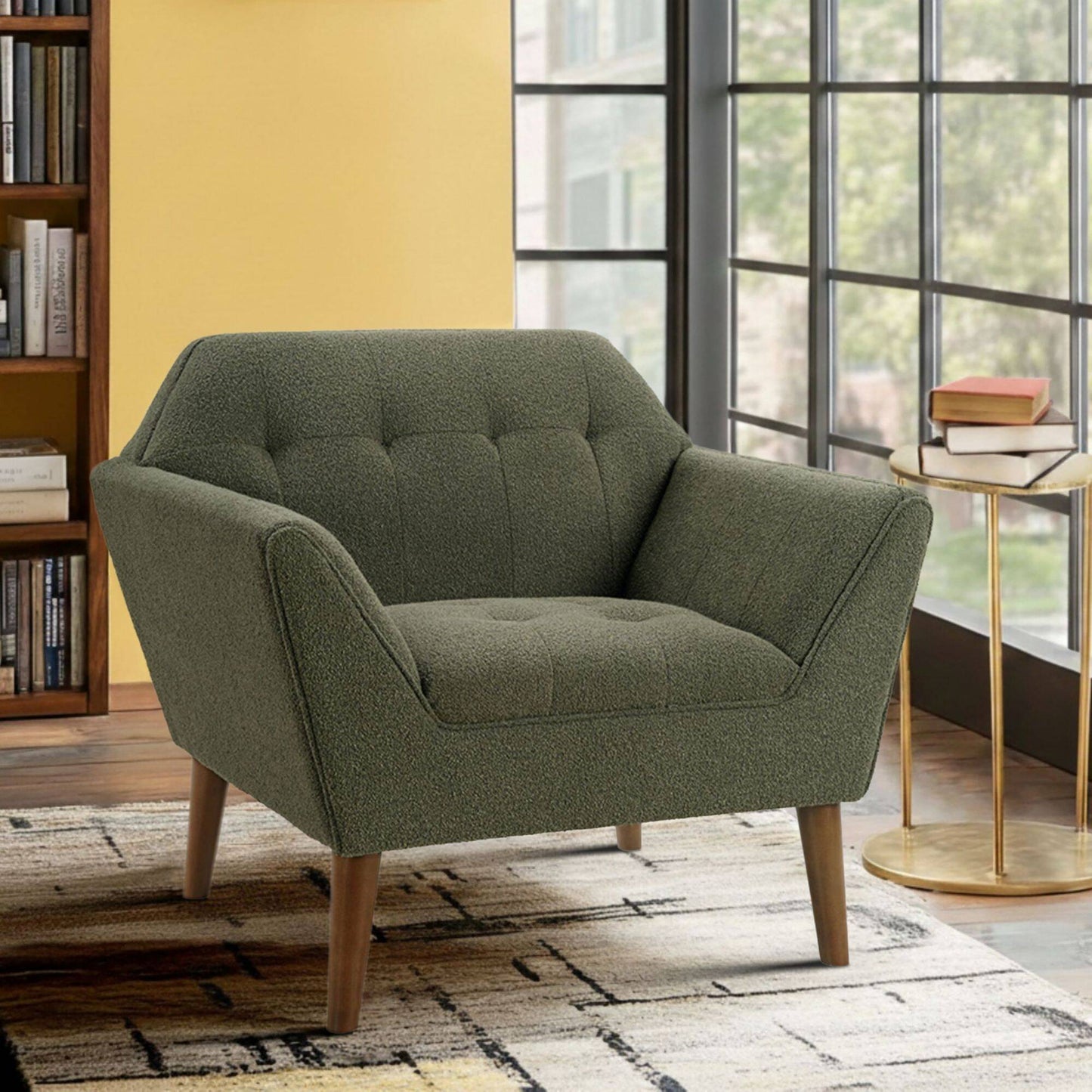 Newport Wide Mid-Century Modern Lounge Chair