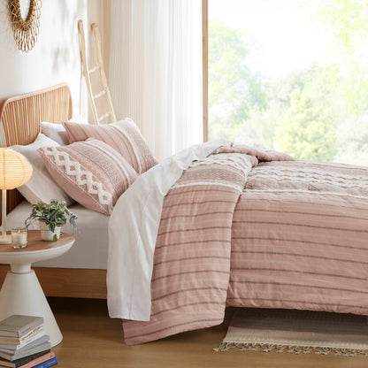 Imani Cotton Printed Duvet Cover Set with Chenille