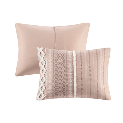 Imani Cotton Printed Duvet Cover Set with Chenille
