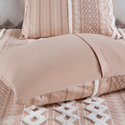 Imani Cotton Printed Duvet Cover Set with Chenille