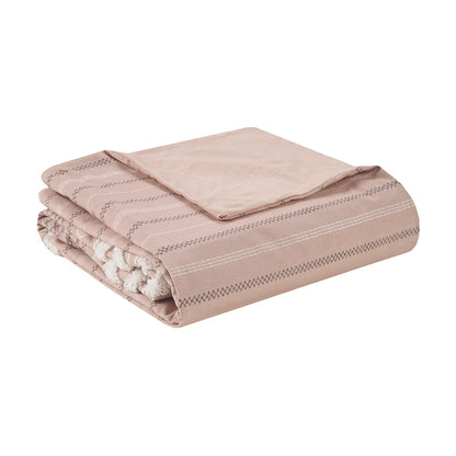 Imani Cotton Printed Duvet Cover Set with Chenille