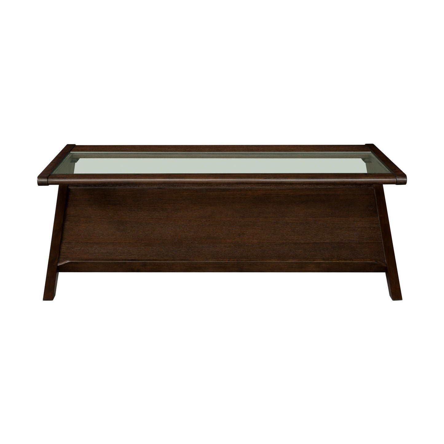Rocket wood & tempered glass coffee table