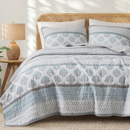 Surya 100% cotton print Quilt 3-Piece Set