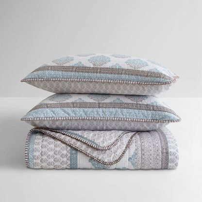 Surya 100% cotton print Quilt 3-Piece Set