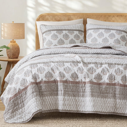 Surya 100% cotton print Quilt 3-Piece Set
