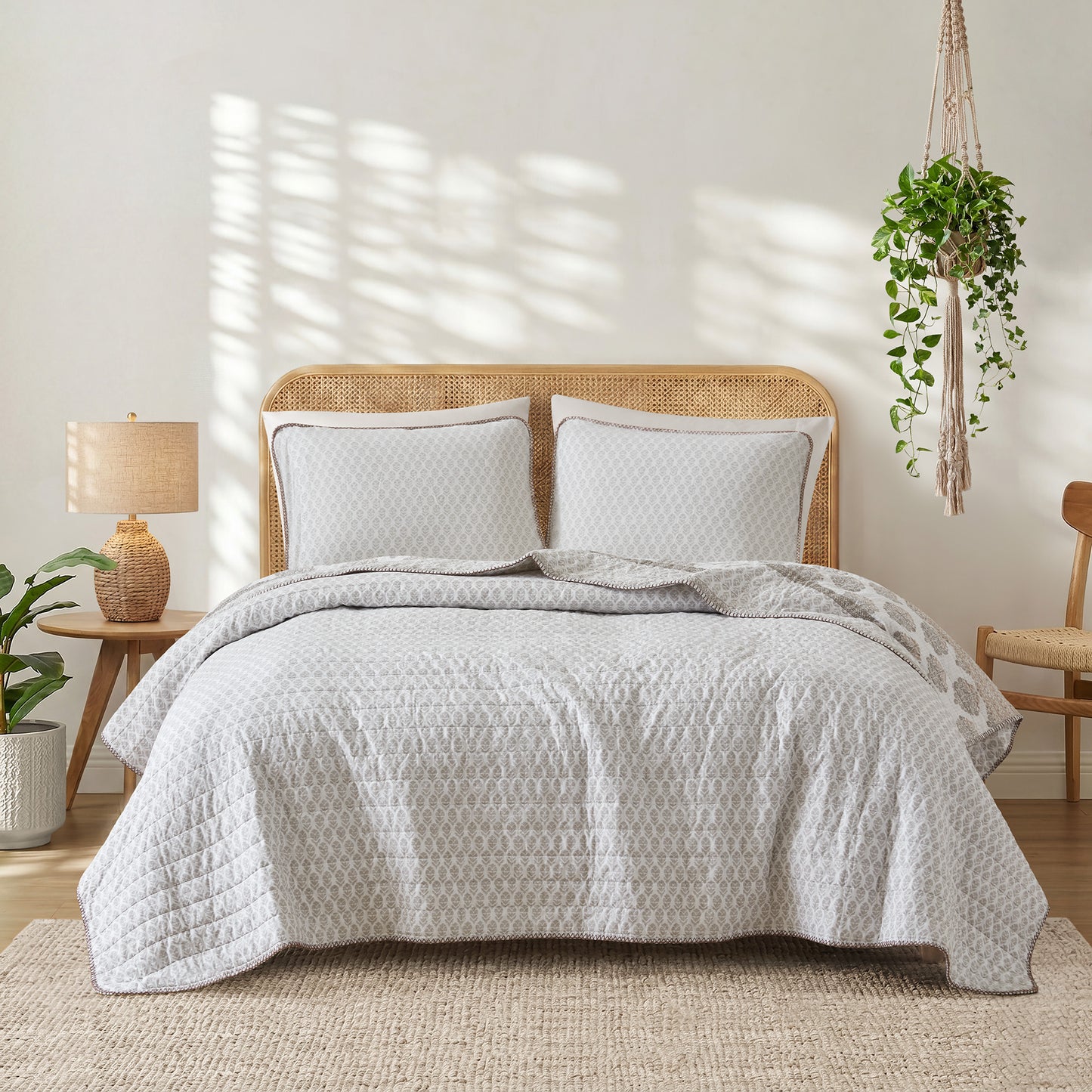 Surya 100% cotton print Quilt 3-Piece Set