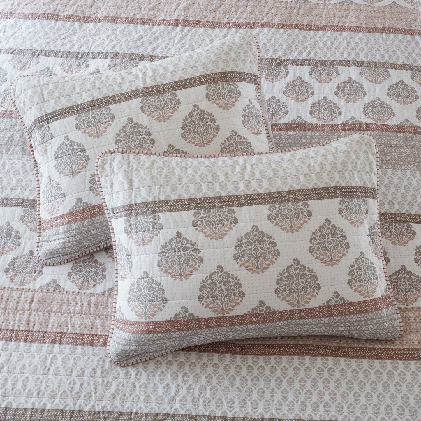 Surya 100% cotton print Quilt 3-Piece Set