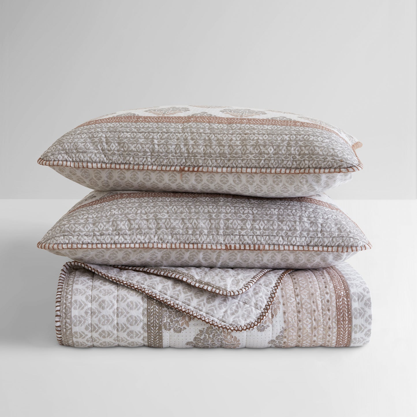 Surya 100% cotton print Quilt 3-Piece Set