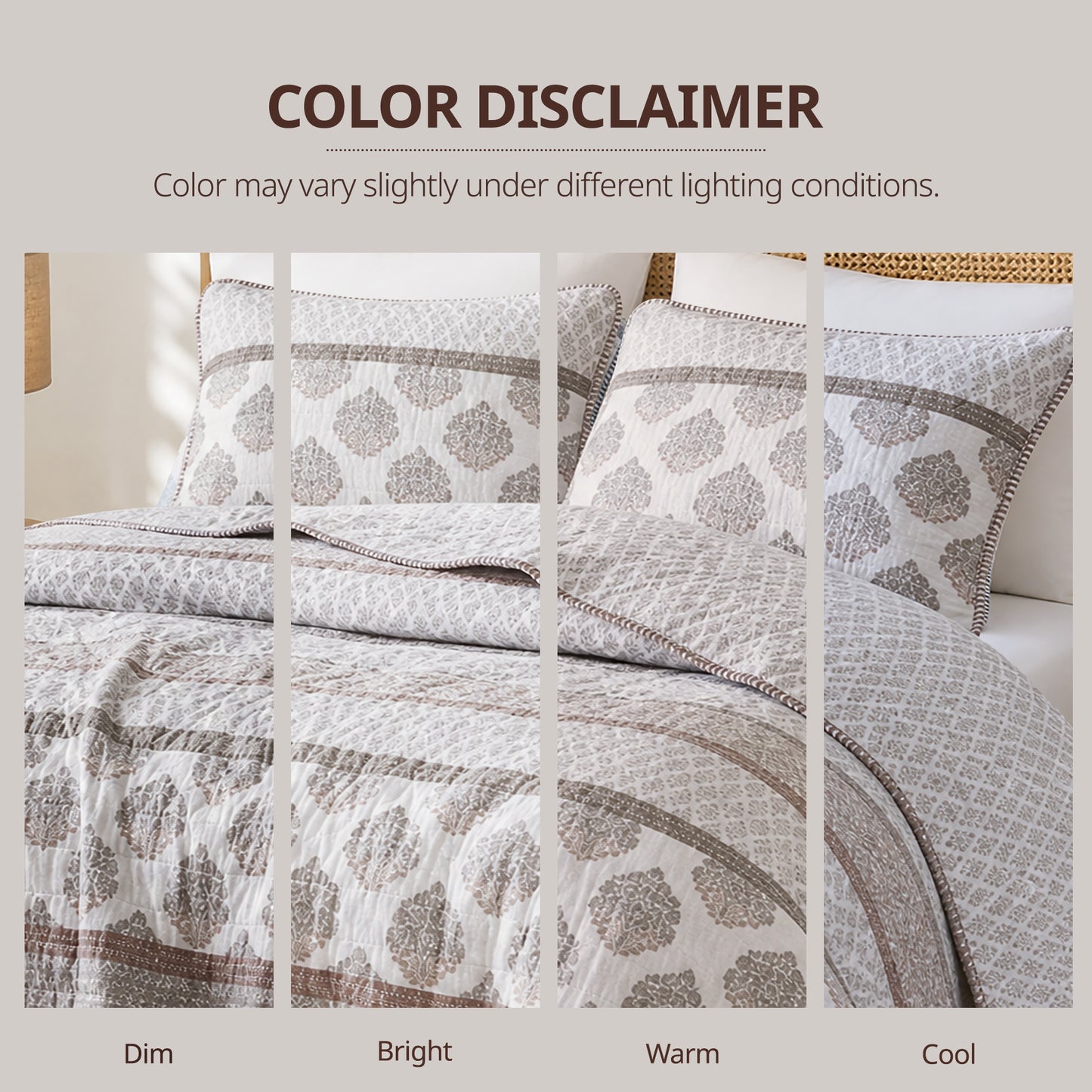 Surya 100% cotton print Quilt 3-Piece Set