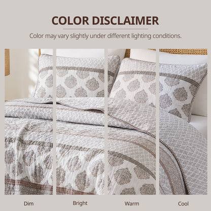 Surya 100% cotton print Quilt 3-Piece Set