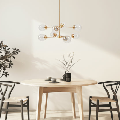 Calista 8-Light Metal Chandelier with Globe Bulbs