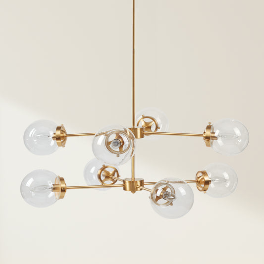 Calista 8-Light Metal Chandelier with Globe Bulbs