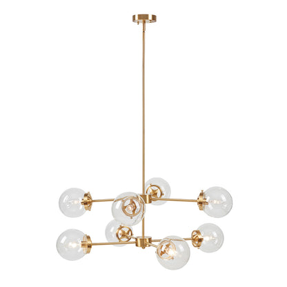 Calista 8-Light Metal Chandelier with Globe Bulbs