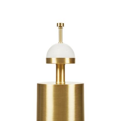 Nilo Textured Ceramic Table Lamp with Fluted Fabric Shade