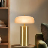 Nilo Textured Ceramic Table Lamp with Fluted Fabric Shade