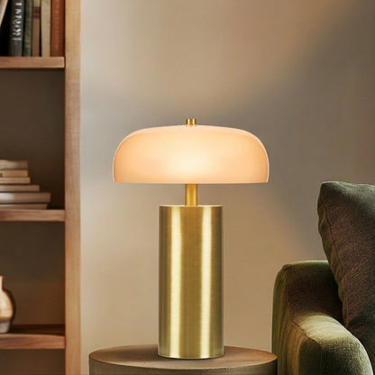 Nilo Textured Ceramic Table Lamp with Fluted Fabric Shade