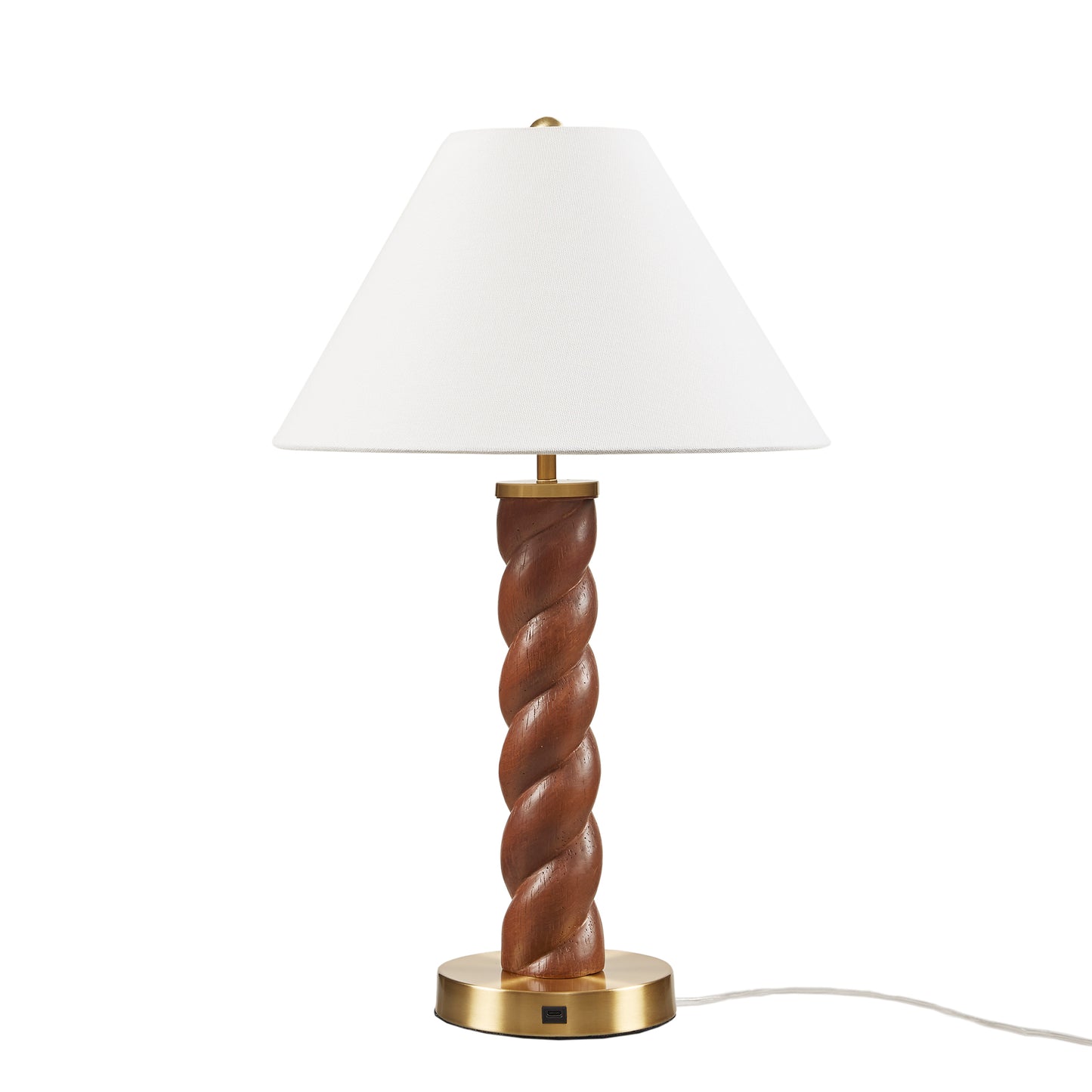 Helixia Textured Ceramic Table Lamp with Fluted Fabric Shade