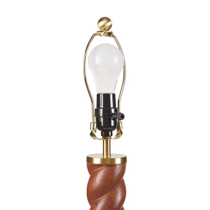 Helixia Textured Ceramic Table Lamp with Fluted Fabric Shade