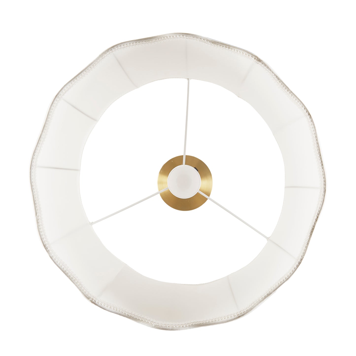 Vesta Textured Ceramic Floor Lamp with Fluted Fabric Shade