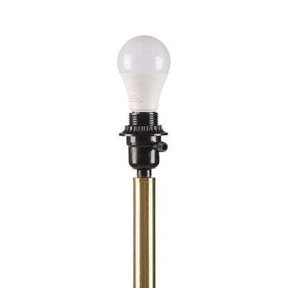 Vesta Textured Ceramic Floor Lamp with Fluted Fabric Shade