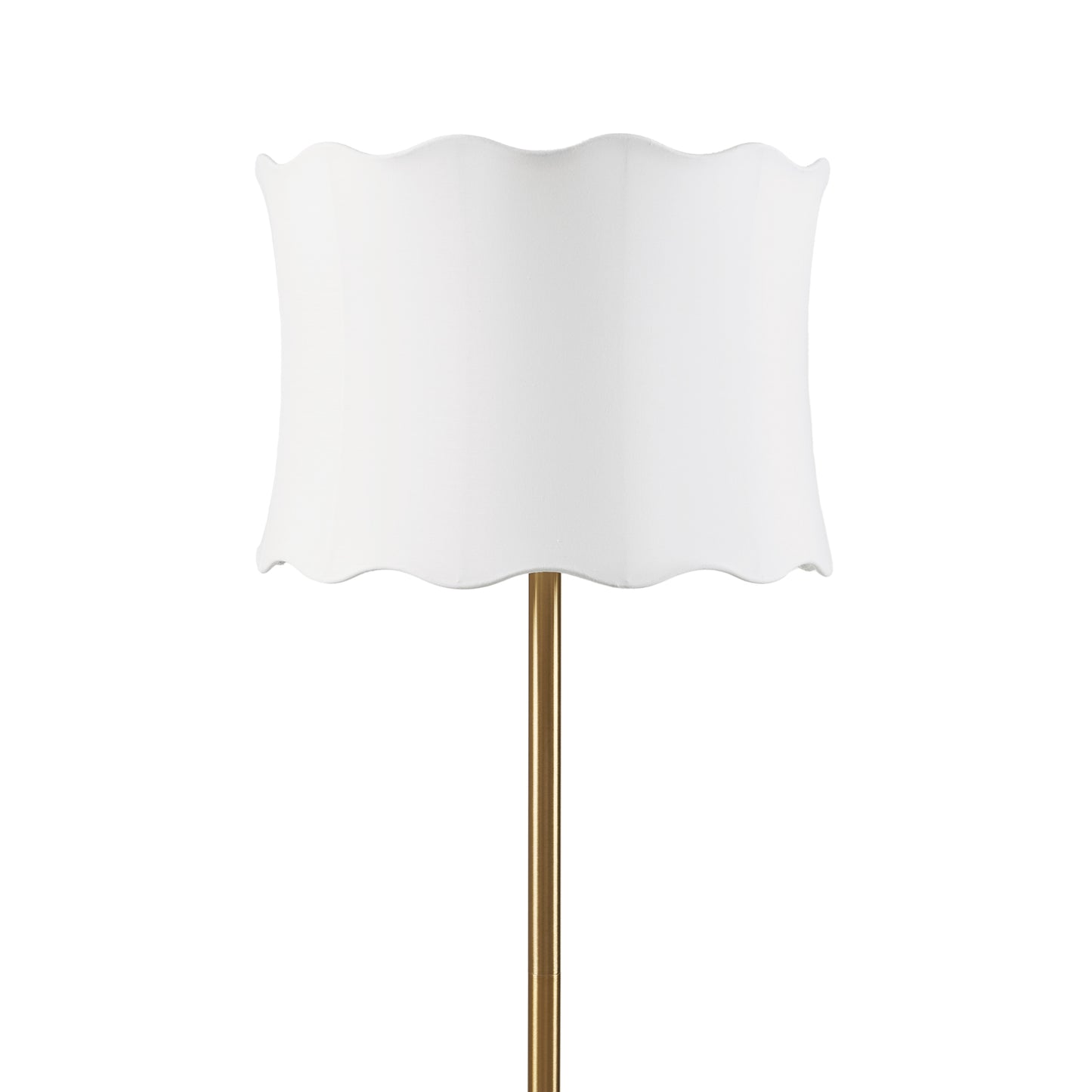 Vesta Textured Ceramic Floor Lamp with Fluted Fabric Shade