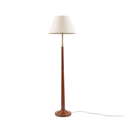 Verla Textured Ceramic Floor Lamp with Fluted Fabric Shade