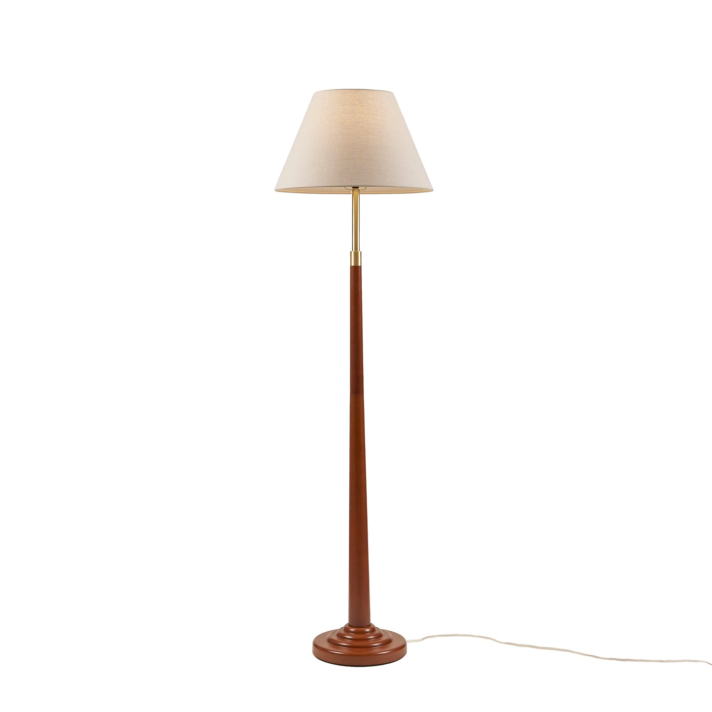 Verla Textured Ceramic Floor Lamp with Fluted Fabric Shade
