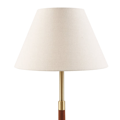 Verla Textured Ceramic Floor Lamp with Fluted Fabric Shade