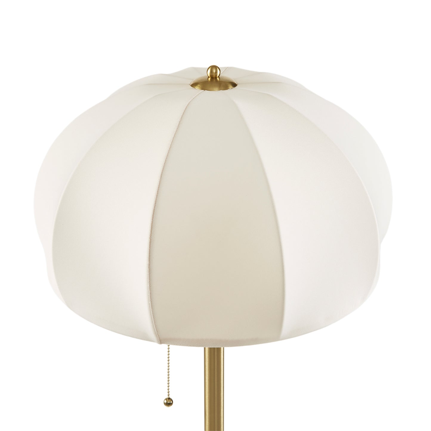 Serin Textured Ceramic Floor Lamp with Fluted Fabric Shade