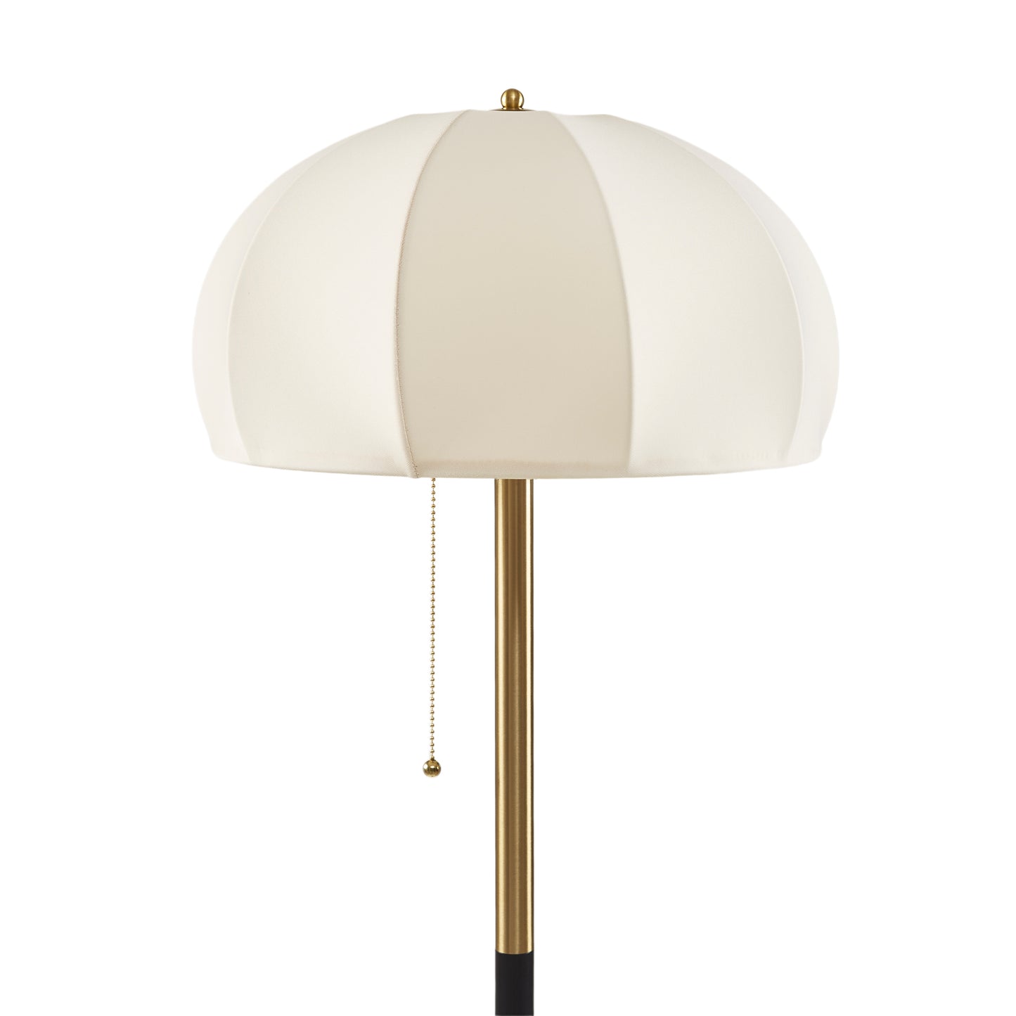 Serin Textured Ceramic Floor Lamp with Fluted Fabric Shade