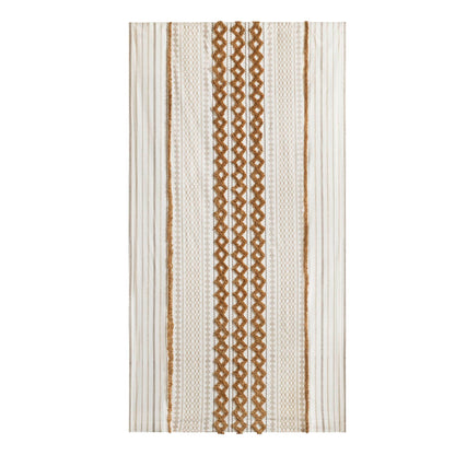 Imani Cotton Printed Window Panel with Chenille Stripe and Lining