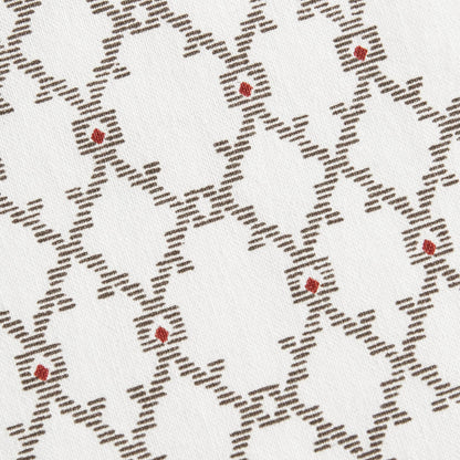 Imani Cotton Printed Shower Curtain with Chenille