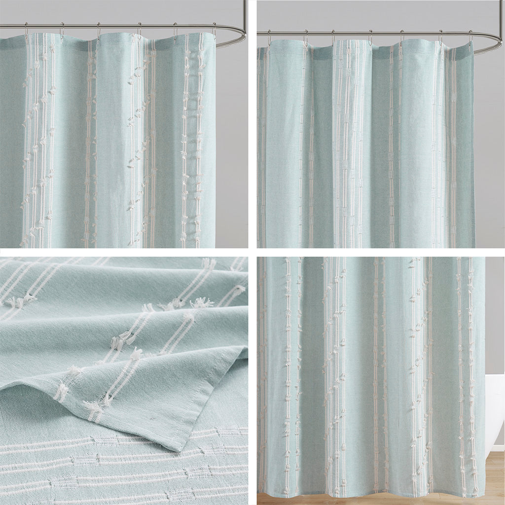 Kara Cotton Jacquard Shower Curtain