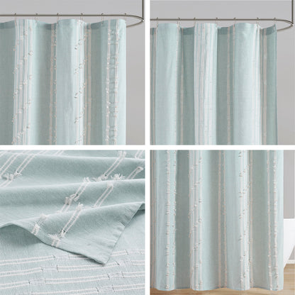 Kara Cotton Jacquard Shower Curtain