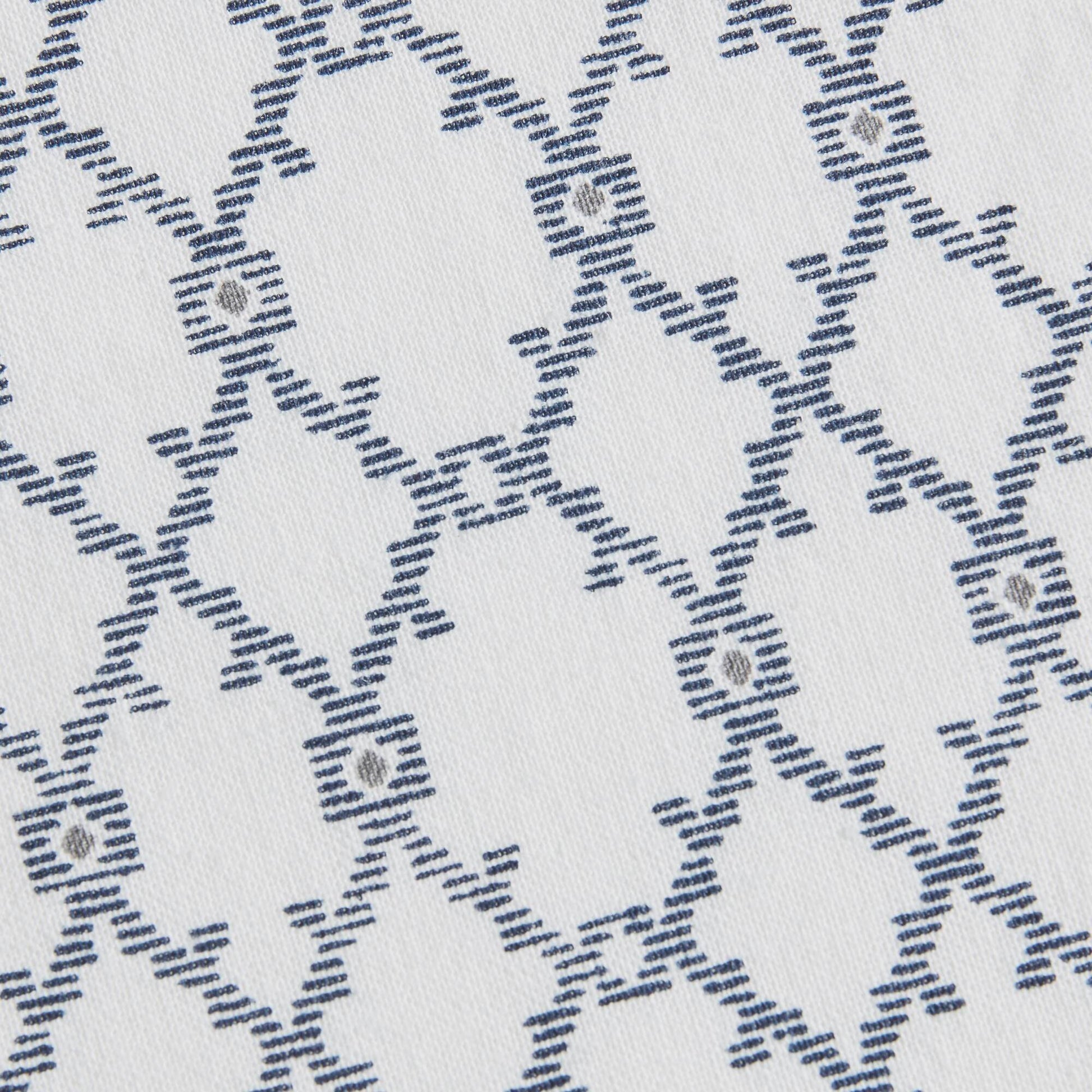 Imani Cotton Printed Shower Curtain with Chenille