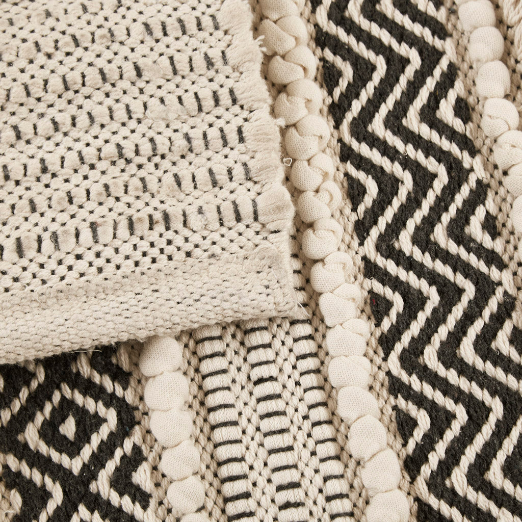 Asher Woven Texture Stripe Bath Rug