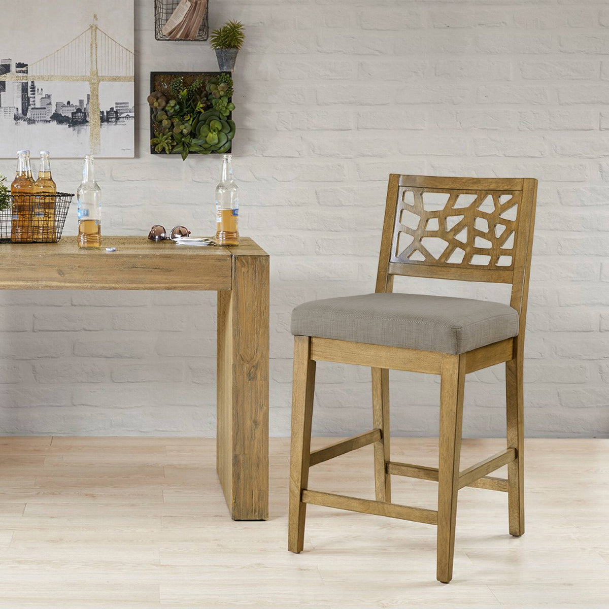Crackle Counter Stool