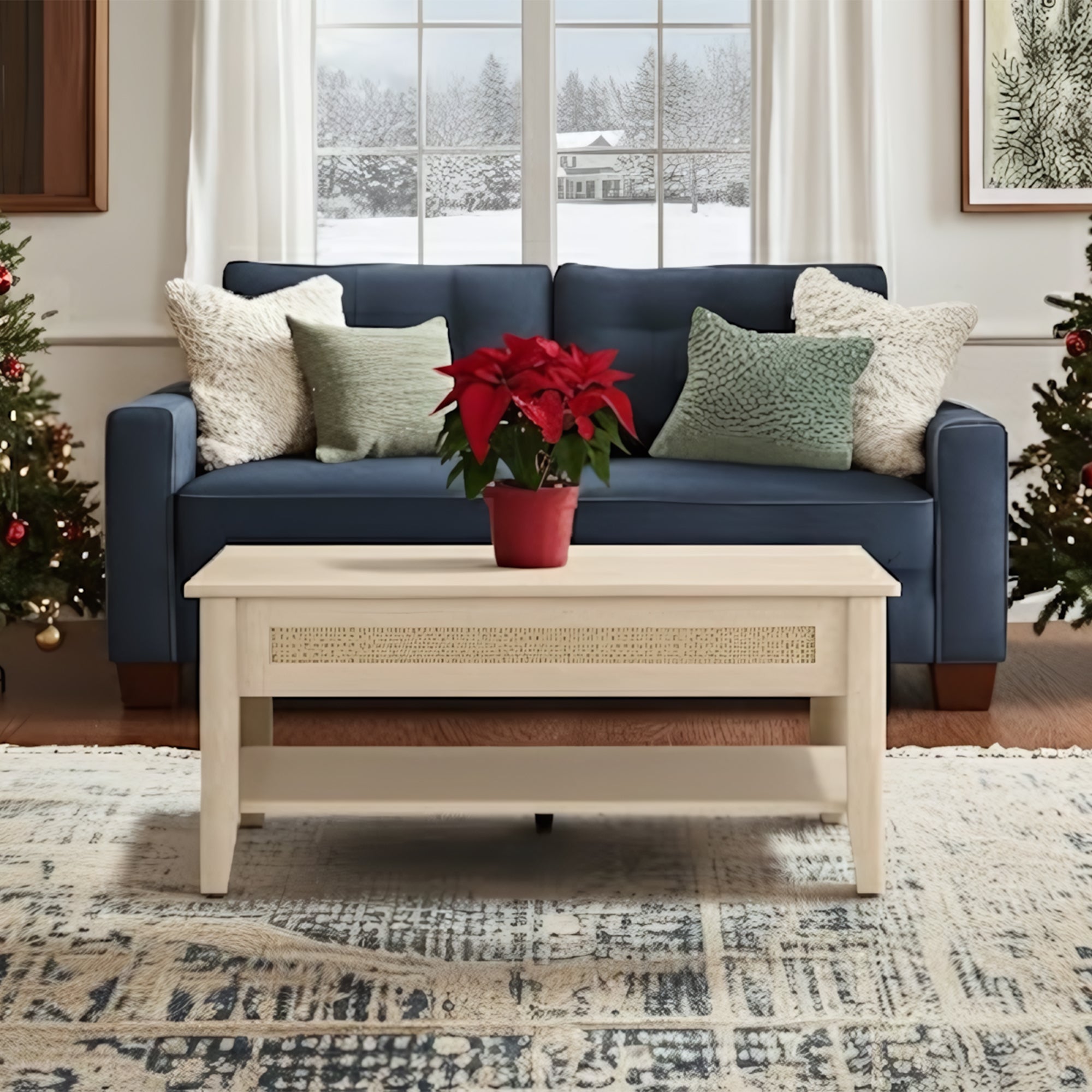 inka　リビングテーブル INK+IVY - Lennox Lift-Top Rattan Coffee Table - Furniture