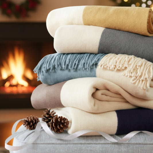 Stockholm Color Block Faux Cashmere Throw