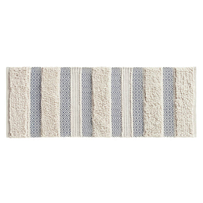 Asher Woven Texture Stripe Bath Rug